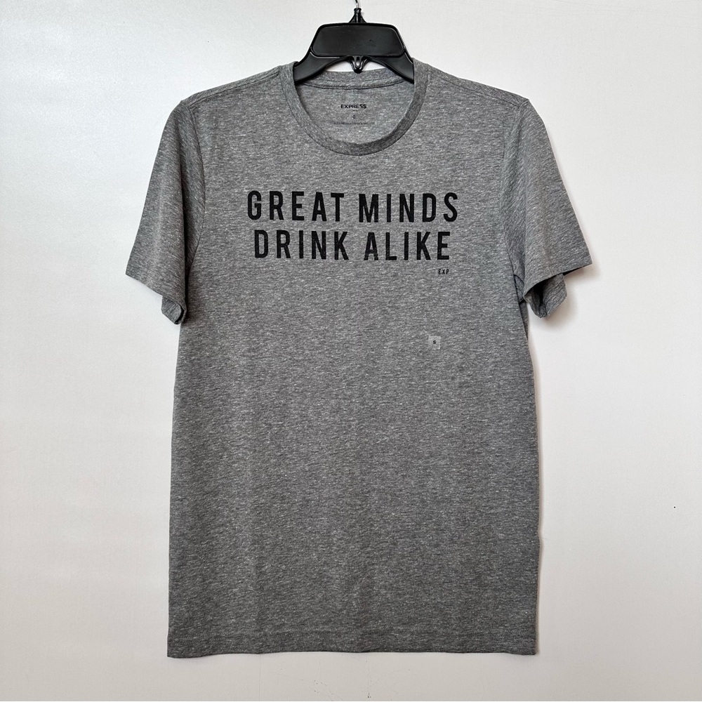 EXPRESS Dark Grey Graphic T-shirt Small